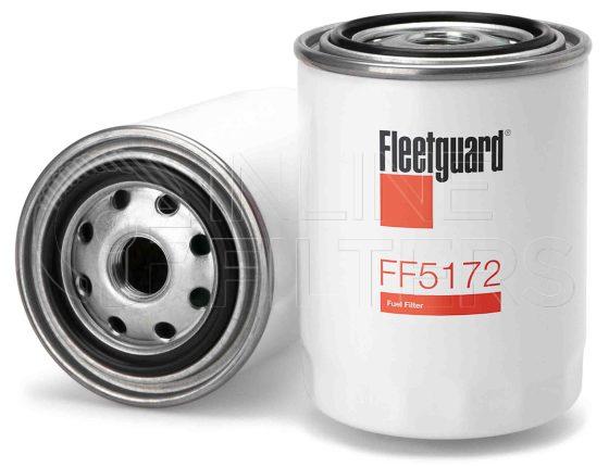 Fleetguard FF5172. Fuel Filter Product – Brand Specific Fleetguard – Spin On Product Fleetguard filter product Fuel Filter. Main Cross Reference is Nissan 16403Z9000. Efficiency TWA by SAE J 1858: 97 % (97 %). Micron Rating by SAE J 1858: 20 micron (20 micron). Fleetguard Part Type: FF_SPIN