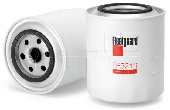Fleetguard FF5219. Fuel Filter. Main Cross Reference is Mazda S21323570. Fleetguard Part Type: FF_SPIN.