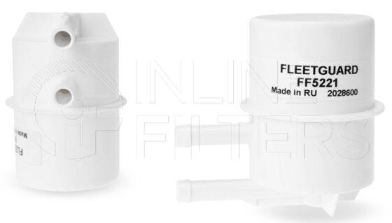 Fleetguard FF5221. Fuel Filter. Main Cross Reference is Chrysler Dodge MB433774. Fleetguard Part Type: FF_INLIN.