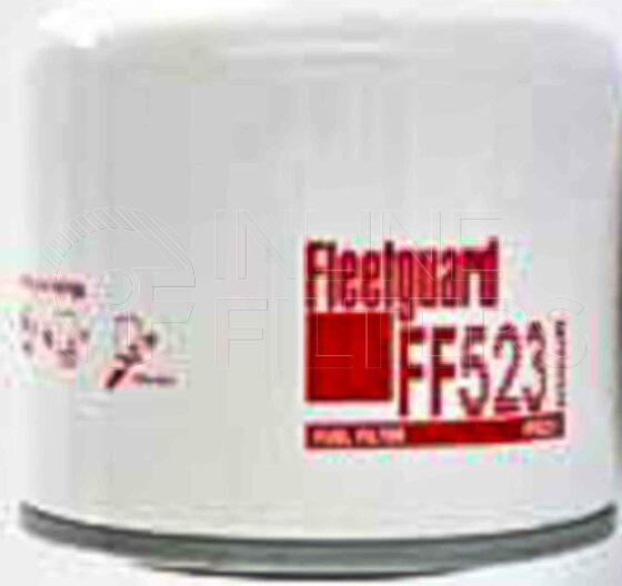 Fleetguard FF5231. Fuel Filter. Main Cross Reference is Hitachi 4206130. Fleetguard Part Type: FF_SPIN.
