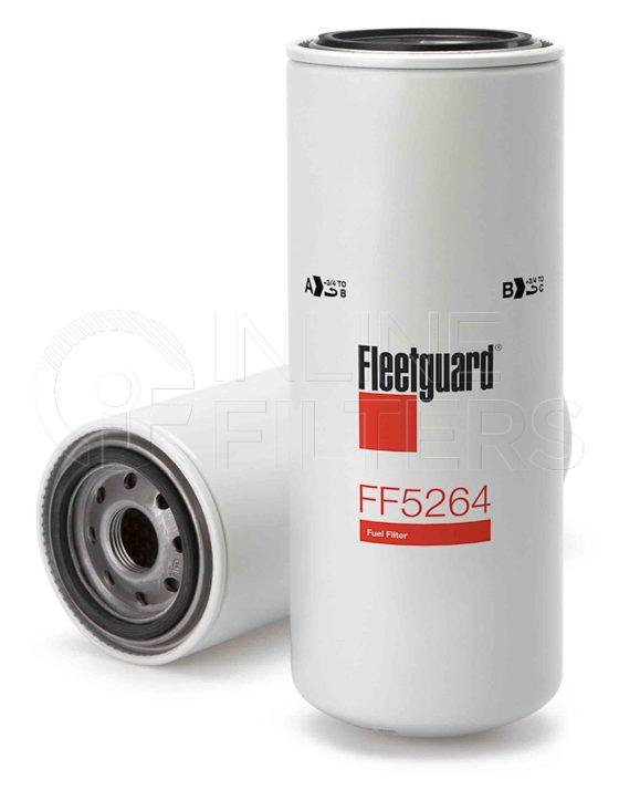 Fleetguard FF5264. Fuel Filter Product – Brand Specific Fleetguard – Spin On Product Fleetguard filter product Fuel Filter. For Upgrade use FF5819. Main Cross Reference is Caterpillar 1R0712. Efficiency TWA by SAE J 1985: 99 % (99 %). Micron Rating by SAE J 1985: 20 micron (20 micron). Fleetguard Part Type: FF_SPIN. Comments: Fits same head as […]