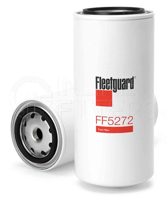 Fleetguard FF5272. Fuel Filter Product – Brand Specific Fleetguard – Spin On Product Fleetguard filter product Fuel Filter. For Stratapore version use FF5443. Main Cross Reference is Volvo 420799. Efficiency TWA by SAE J 1858: 98 % (98 %). Micron Rating by SAE J 1858: 5 micron (5 micron). Fleetguard Part Type: FF_SPIN. Comments: High efficiency