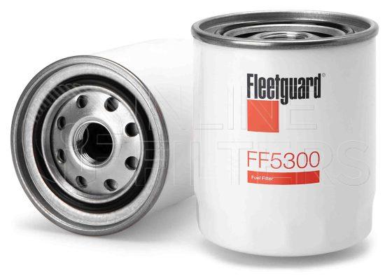 Fleetguard FF5300. Fuel Filter. Main Cross Reference is Mitsubishi 3446200300. Fleetguard Part Type: FF_SPIN. Comments:.