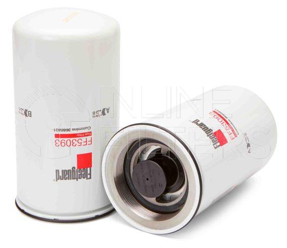 Fleetguard FF53093. Fuel Filter Product – Brand Specific Fleetguard – Spin On Product Fleetguard filter product Fuel Filter. Main Cross Reference is Cummins 3688831. Fleetguard Part Type: FF. Comments: Stage II Fuel Filter featuring NanoNet for Cummins QSX 11.9L & 15L T4i Engines