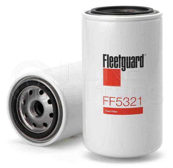 Fleetguard FF5321. Fuel Filter Product – Brand Specific Fleetguard – Spin On Product Fleetguard filter product Fuel Filter. For Upgrade use FF5816. Main Cross Reference is Atlas Copco 3222310756. Efficiency TWA by SAE J 1985: 98.7 % (98.7 %). Micron Rating by SAE J 1985: 5 micron (5 micron). Fleetguard Part Type: FF_SPIN