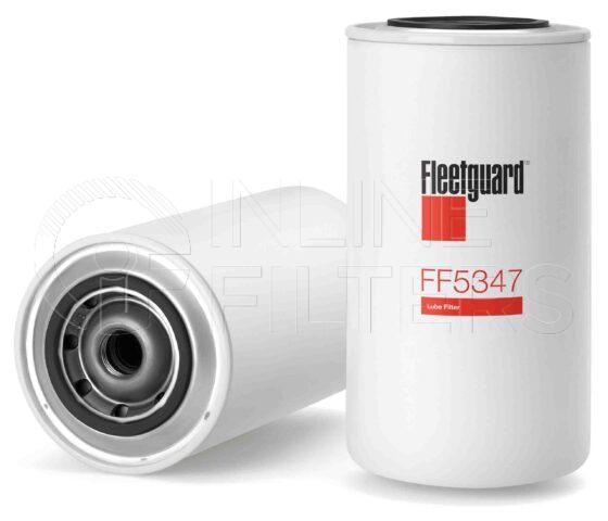 Fleetguard FF5347. Fuel Filter Product – Brand Specific Fleetguard – Spin On Product Fleetguard filter product Fuel Filter. For Standard version use FF171. Main Cross Reference is Donaldson EFF9097. Efficiency TWA by SAE J 1858: 99 % (99 %). Micron Rating by SAE J 1858: 20 micron (20 micron). Fleetguard Part Type: FF. Comments: Synthetic Media Version
