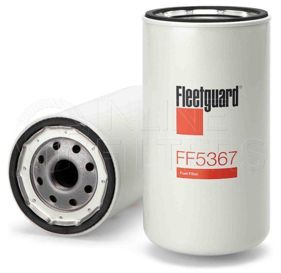 Fleetguard FF5367. Fuel Filter Product – Brand Specific Fleetguard – Spin On Product Fleetguard filter product Fuel Filter. Main Cross Reference is Mitsubishi ME056670. Efficiency TWA by SAE J 1858: 97 % (97 %). Micron Rating by SAE J 1858: 20 micron (20 micron). Fleetguard Part Type: FF_SPIN