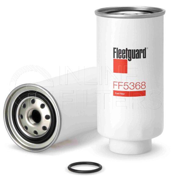 Fleetguard FF5368. Fuel Filter Product – Brand Specific Fleetguard – Spin On Product Fleetguard filter product Fuel Filter. Main Cross Reference is Nissan 1640501T70. Emulsified Water Separation: 0.0. Free Water Separation: 0.0. Fleetguard Part Type: FF
