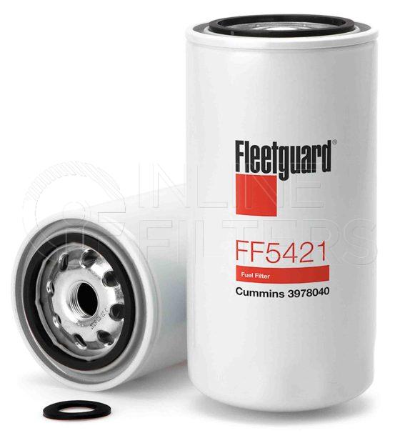 Fleetguard FF5421. Fuel Filter Product – Brand Specific Fleetguard – Spin On Product Fleetguard filter product Fuel Filter. Service Part for 3944776. For same size Filter with Different Seal use FF5790. For Standard version use FF5485. For Service Part use 3948239S. Main Cross Reference is Cummins 4897897. Efficiency TWA by SAE J 1858: 98 % (98 %). […]