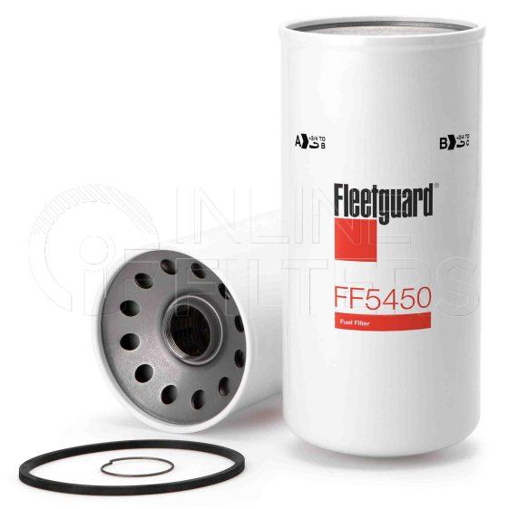 Fleetguard FF5450. Fuel Filter. Main Cross Reference is Cim Tek 70019. Fleetguard Part Type: FF_SPIN.