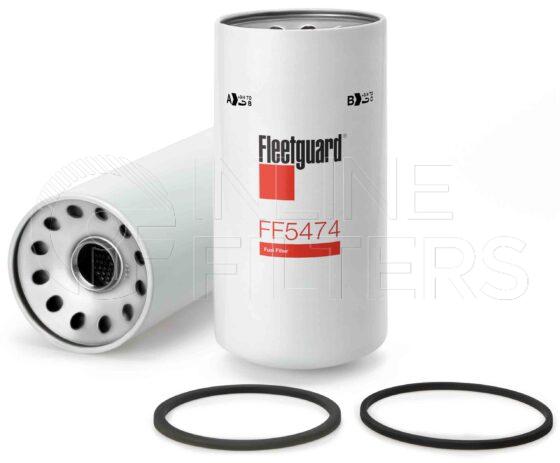 Fleetguard FF5474. Fuel Filter Product – Brand Specific Fleetguard – Spin On Product Fleetguard filter product Fuel Filter. Main Cross Reference is Cim Tek 70814. Efficiency TWA by SAE J 1985: 97.7 % (97.7 %). Micron Rating by SAE J 1985: 5 micron (5 micron). Fleetguard Part Type: FF