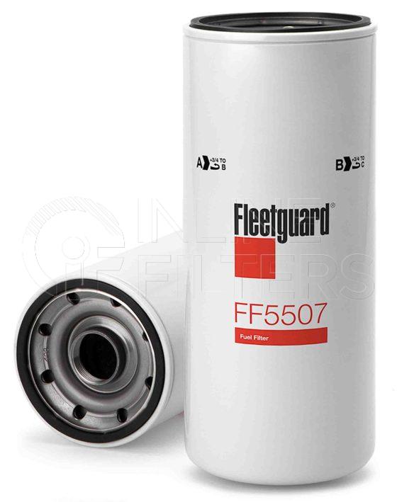 Fleetguard FF5507. Fuel Filter Product – Brand Specific Fleetguard – Spin On Product Fleetguard filter product Fuel Filter. For Upgrade use FF254. Efficiency TWA by SAE J 1858: 98 % (98 %). Micron Rating by SAE J 1858: 5 micron (5 micron). Fleetguard Part Type: FF_SND. Comments: Outside/In flow. Volvo Truck EGR Engine