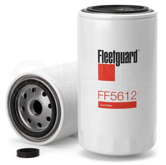 Fleetguard FF5612. Fuel Filter Product – Brand Specific Fleetguard – Spin On Product Fleetguard filter product Fuel Filter. For European version use FF5421. Main Cross Reference is Cummins 5404943. Efficiency TWA by SAE J 1858: 98 % (98 %). Micron Rating by SAE J 1858: 4 micron (4 micron). Fleetguard Part Type: FF. Comments: Stratapore Media