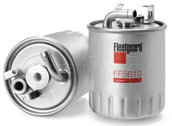 Fleetguard FF5619. Fuel Filter. Main Cross Reference is Mercedes 6110920201. Fleetguard Part Type: FF_SPIN.
