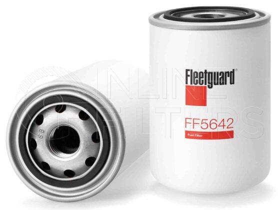 Fleetguard FF5642. Fuel Filter. Main Cross Reference is MTU 20921901. Fleetguard Part Type: FF_SPIN.