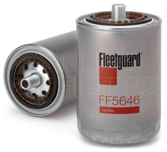 Fleetguard FF5646. Fuel Filter Product – Brand Specific Fleetguard – Spin On Product Fleetguard filter product Fuel Filter. Main Cross Reference is Volvo Penta 8643157. Flow Direction: Outside In. Fleetguard Part Type: FF_SPIN