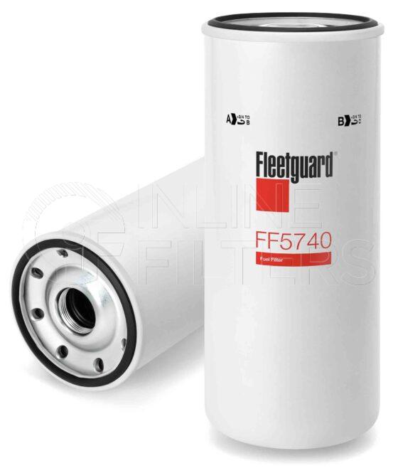 Fleetguard FF5740. Fuel Filter. Main Cross Reference is Weichai 612630080087. Fleetguard Part Type: FF.