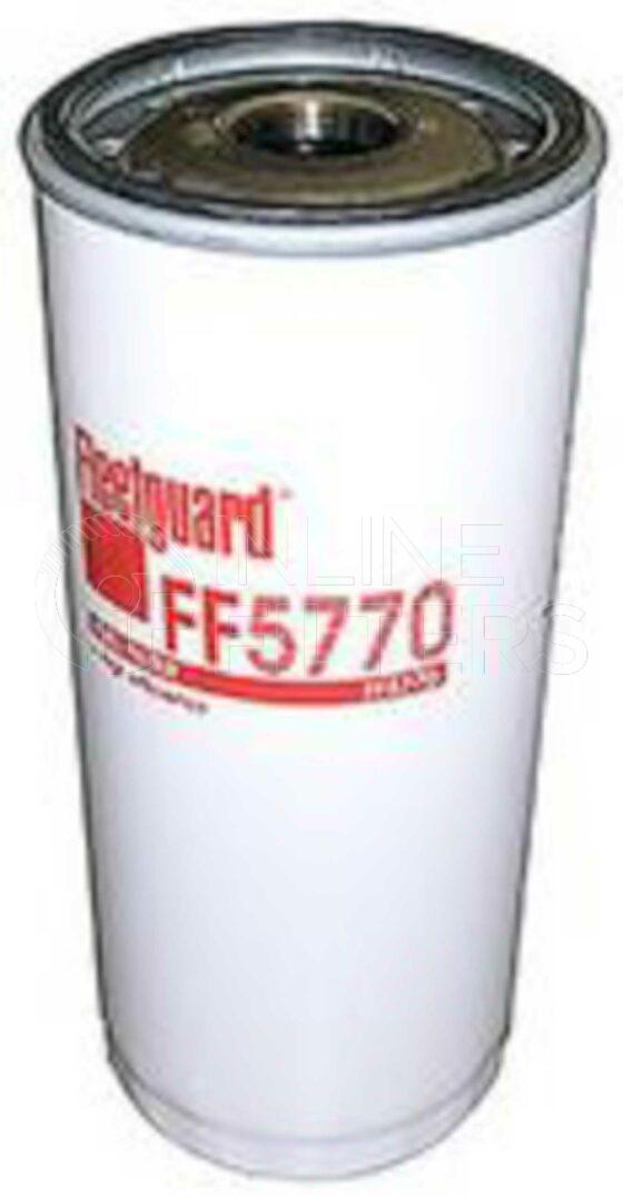 Fleetguard FF5770. Fuel Filter. Main Cross Reference is Ford 2C469176AA. Fleetguard Part Type: FF_SPIN.