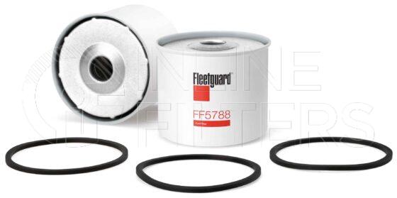 Fleetguard FF5788. Fuel Filter Product – Brand Specific Fleetguard – Spin On Product Fleetguard filter product Fuel Filter. Main Cross Reference is Caterpillar 2526338. Flow Direction: Inside Out. Fleetguard Part Type: FF