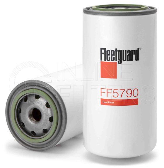 Fleetguard FF5790. Fuel Filter Product – Brand Specific Fleetguard – Spin On Product Fleetguard filter product Fuel Filter. For same size Filter with Different Seal use FF5421. Main Cross Reference is Case New Holland 84412164. Fleetguard Part Type: FF. Comments: Stratapore Media. For Standard Diesel Fuel Applications, use the FF5421