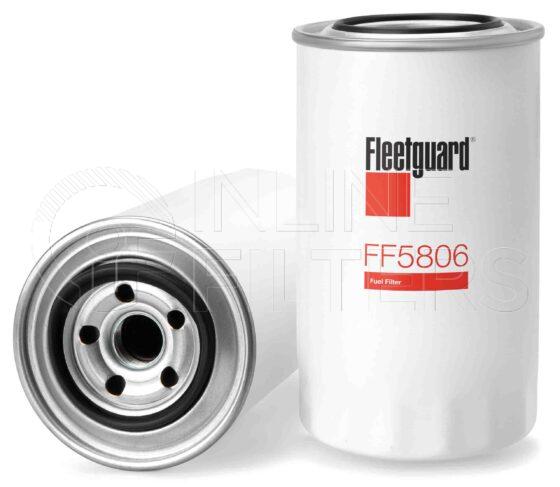 Fleetguard FF5806. Fuel Filter Product – Brand Specific Fleetguard – Spin On Product Fleetguard filter product Fuel Filter. Main Cross Reference is Yanmar 12390755801. Flow Direction: Outside In. Fleetguard Part Type: FF