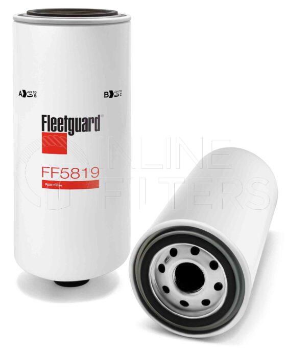 Fleetguard FF5819. Fuel Filter. For Standard version use FF5264. Fleetguard Part Type: FF. Comments: NanoNet.