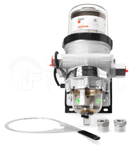 Fleetguard FH23917. Fuel Filter Product – Brand Specific Fleetguard – Bracket Product Fleetguard filter product Fuel Filter. Main Cross Reference is Davco 681051LRFGD0105. Fleetguard Part Type: FH_HOUSE. Comments: Industrial Pro Unit, Single, Short, Bracket, WIF, Inlet Left, Outlet Right, Clear Bowl