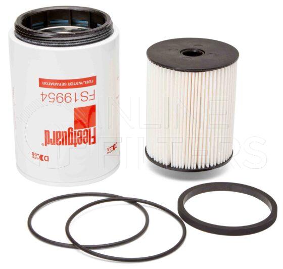 Fleetguard FK48000. Fuel Filter Product – Brand Specific Fleetguard – Spin On Product Fleetguard filter product Fuel Filter. Main Cross Reference is International 1876533C93. Fleetguard Part Type: FUELKIT. Comments: Kit contains FS19954 and FS19955 which are not sold separately Fits International Harvester Trucks with Maxx Force 7