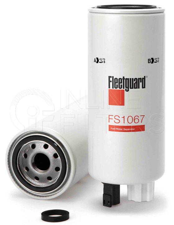Fleetguard FS1067. Fuel Filter Product – Brand Specific Fleetguard – Spin On Product Fleetguard filter product Fuel Filter. For Housing use FH21098. For Standard version use FS1065. Main Cross Reference is Leyland Daf BL 1814637. Fleetguard Part Type: FS. Comments: Stratapore Media // Retainer protected against corrosion