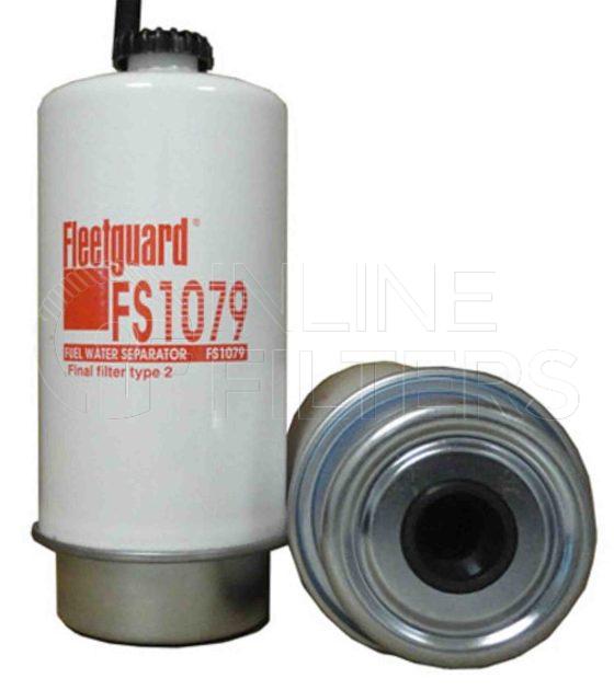 Fleetguard FS1079. Details: Main Cross Reference is Ford 4437885. Flow Direction Outside In. Fleetguard Part Type FS.