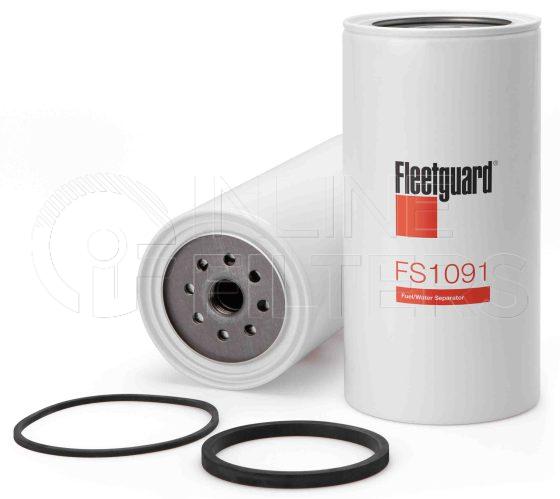 Fleetguard FS1091. Fuel Filter Product – Brand Specific Fleetguard – Spin On Product Fleetguard filter product Fuel Filter. For Service Part use 3957279S. Main Cross Reference is John Deere RE539465. Emulsified Water Separation: 0.0. Free Water Separation: 98.5. Fleetguard Part Type: FS
