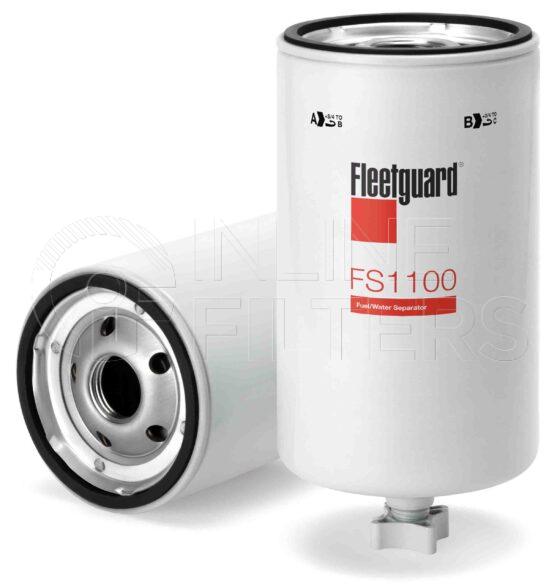 Fleetguard FS1100. Fuel Filter Product – Brand Specific Fleetguard – Spin On Product Fleetguard filter product Fuel Filter. Main Cross Reference is Vauxhall GM 15152281. Free Water Separation: 95. Flow Direction: Outside In. Fleetguard Part Type: FS