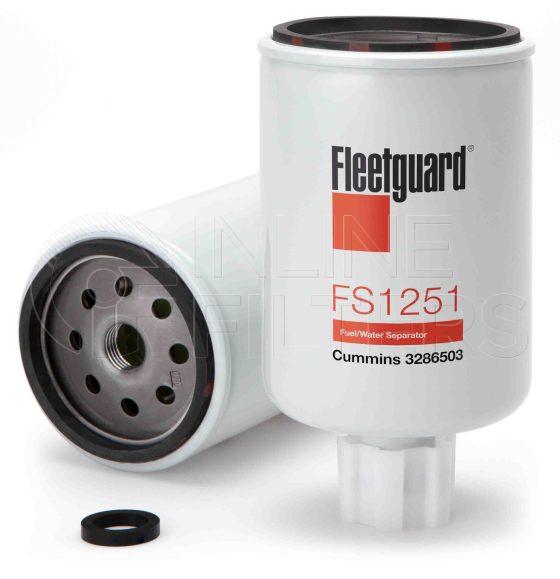 Fleetguard FS1251. Main Cross Reference: Cummins 3286503. Emulsified Water Separation: 90 % (90 %).