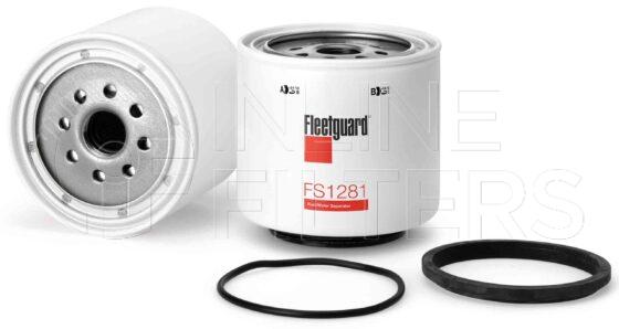 Fleetguard FS1281. Fuel Filter Product – Brand Specific Fleetguard – Gasket Product Fleetguard filter product Fuel Filter. For Non Separator version use FF5151. For Service Part use 3919147S. Main Cross Reference is Ford F2TZ9N184A. Free Water Separation: 99. Fleetguard Part Type: FS_SPIN. Comments: Bowl Seal Gasket Included