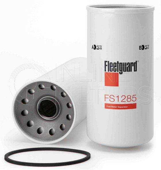 Fleetguard FS1285. FILTER-Fuel(Brand Specific) Product – Brand Specific Fleetguard – Spin On Product Fuel filter product For Service Part use 3929251S. Main Cross Reference is Cim Tek 70023. Free Water Separation: 98. Fleetguard Part Type: FS_SPIN. Comments: Fuel Island applications only for either Gas or Diesel