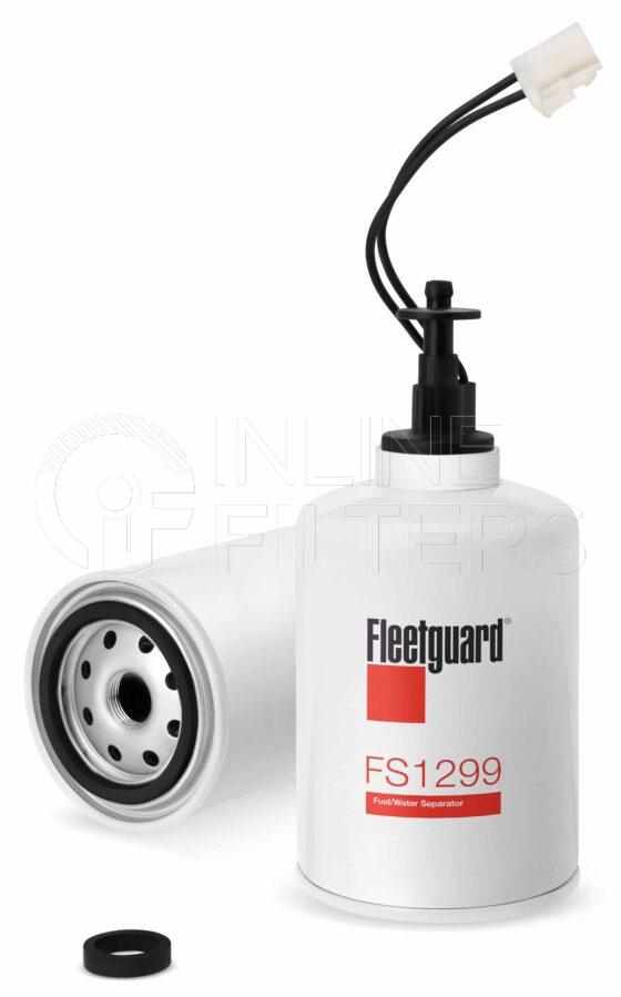 Fleetguard FS1299. Fuel Filter Product – Brand Specific Fleetguard – Spin On Product Fleetguard filter product Fuel Filter. Main Cross Reference is Cummins 3890063. Free Water Separation: 90. Fleetguard Part Type: FS