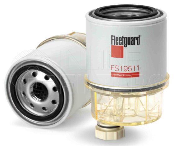 Fleetguard FS19511B. Fuel Filter Product – Brand Specific Fleetguard – Spin On Product Fleetguard filter product Fuel Filter. Main Cross Reference is Cummins 3092321. Fleetguard Part Type: FS_SPIN. Comments: FS19511 and Bowl Assembly
