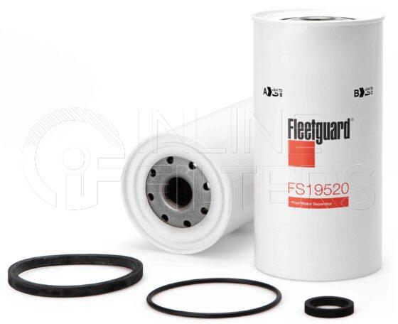 Fleetguard FS19520. Fuel Filter Product – Brand Specific Fleetguard – Gasket Product Fleetguard filter product Fuel Filter. Main Cross Reference is Racor S3202. Fleetguard Part Type: FS_SPIN. Comments: GMC 15618921 (Includes gasket for bowl, thread seal gasket)