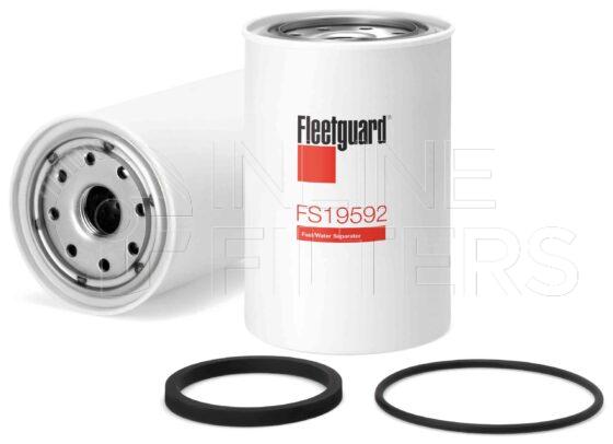Fleetguard FS19592. Fuel Filter Product – Brand Specific Fleetguard – Spin On Product Fleetguard filter product Fuel Filter. Main Cross Reference is Racor S3230FG01. Free Water Separation: 99. Fleetguard Part Type: FS