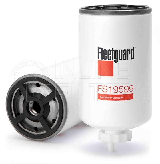 Fleetguard FS19599. Fuel Filter Product – Brand Specific Fleetguard – Spin On Product Fleetguard filter product Fuel Filter. Main Cross Reference is MAN 51125030040. With Water in Fuel Sensor: No. Flow Direction: Outside In. Fleetguard Part Type: FS. Comments: For Case New Holland applications, without WIF only. Separator, Drain, Stratapore Version Of FFG-FF5135