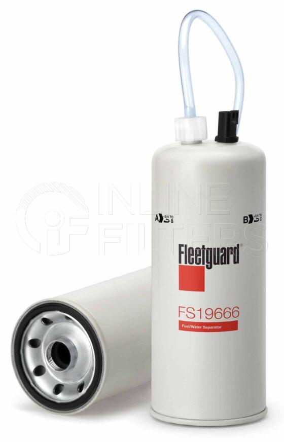 Fleetguard FS19666. Fuel Filter. Main Cross Reference is Cummins 4345001. Fleetguard Part Type: FS.