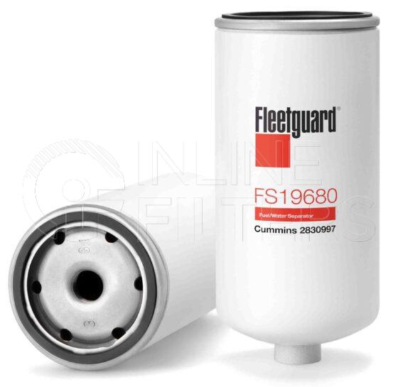Fleetguard FS19680. Fuel Filter Product – Brand Specific Fleetguard – Spin On Product Fleetguard filter product Fuel Filter. Main Cross Reference is Cummins 2830997. Emulsified Water Separation: 93 % (93 %). Free Water Separation: 93 % (93 %). Efficiency TWA by SAE J 1858: 98 % (98 %). Efficiency TWA by SAE J 1985: 98.7 % (98.7 […]