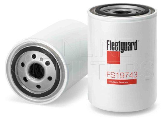 Fleetguard FS19743. Fuel Filter Product – Brand Specific Fleetguard – Spin On Product Fleetguard filter product Fuel Filter. Main Cross Reference is Cim Tek 70064. Fleetguard Part Type: FS_SPIN. Comments: Fuel Pump Applications