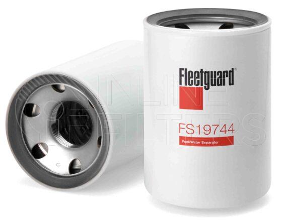Fleetguard FS19744. Fuel Filter Product – Brand Specific Fleetguard – Spin On Product Fleetguard filter product Fuel Filter. Main Cross Reference is Cim Tek 70065. Fleetguard Part Type: FS_SPIN. Comments: Fuel Pump Applications