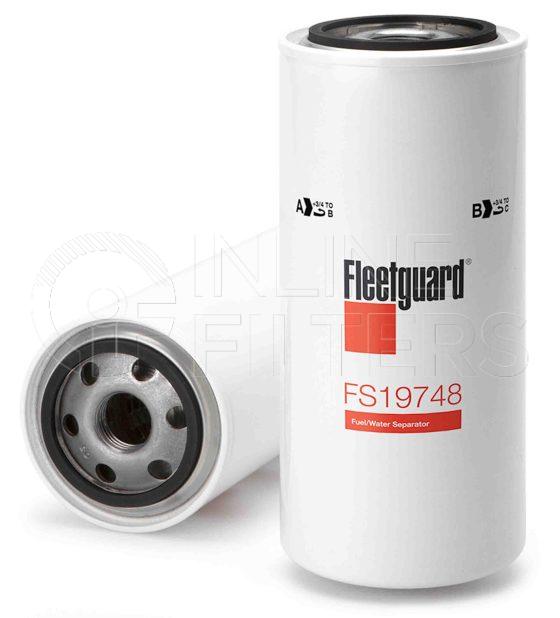 Fleetguard FS19748. Fuel Filter Product – Brand Specific Fleetguard – Spin On Product Fleetguard filter product Fuel Filter. Main Cross Reference is Cim Tek 70067. Fleetguard Part Type: FS_SPIN. Comments: Fuel Pump Applications