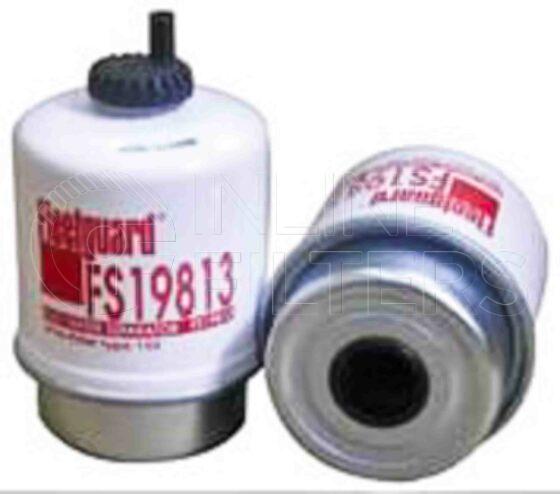 Fleetguard FS19813. Fuel Filter Product – Brand Specific Fleetguard – Spin On Product Fleetguard filter product Fuel Filter. Main Cross Reference is Caterpillar 1512409. Flow Direction: Outside In. Fleetguard Part Type: FS_CART. Comments: Use FS19612 for North America