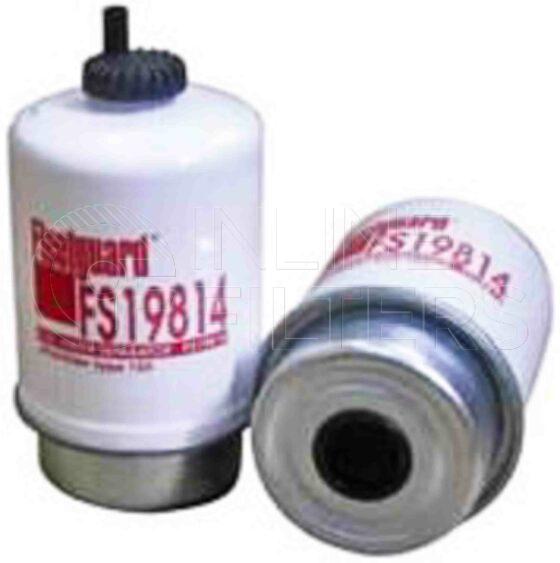 Fleetguard FS19814. Fuel Filter Product – Brand Specific Fleetguard – Spin On Product Fleetguard filter product Fuel Filter. Main Cross Reference is New Holland 87840591. Flow Direction: Inside Out. Fleetguard Part Type: FS_CART. Comments: Use the FS19526 for the North America Market