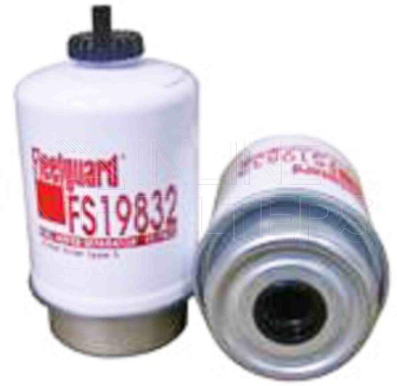 Fleetguard FS19832. Fuel Filter Product – Brand Specific Fleetguard – Spin On Product Fleetguard filter product Fuel Filter. Main Cross Reference is Caterpillar 1383098. Fleetguard Part Type: FS_CART. Comments: Europe only version for North America use FS19531