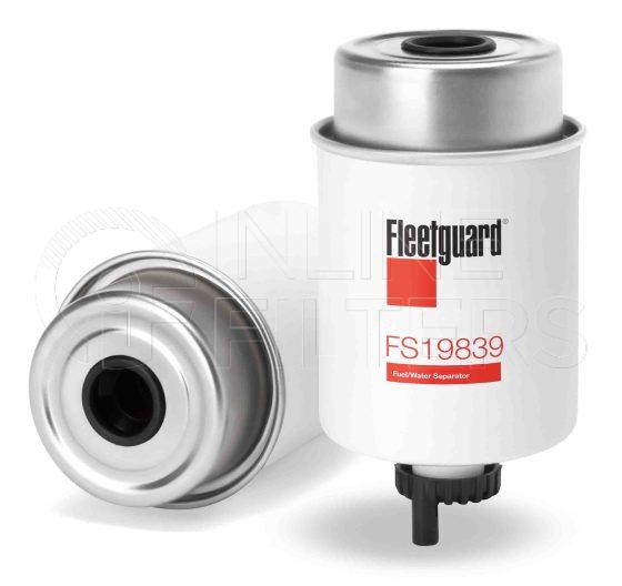 Fleetguard FS19839. Fuel Filter Product – Brand Specific Fleetguard – Spin On Product Fleetguard filter product Fuel Filter. Main Cross Reference is Caterpillar 1311812. Flow Direction: Outside In. Fleetguard Part Type: FS_CART
