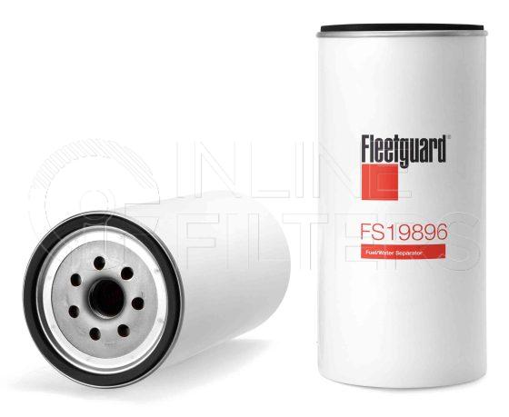 Fleetguard FS19896. FILTER-Fuel(Brand Specific) Product – Brand Specific Fleetguard – Spin On Product Fuel filter product Main Cross Reference is Volvo 3817517. With Water in Fuel Sensor: No. Flow Direction: Outside In. Fleetguard Part Type: FS_SPIN